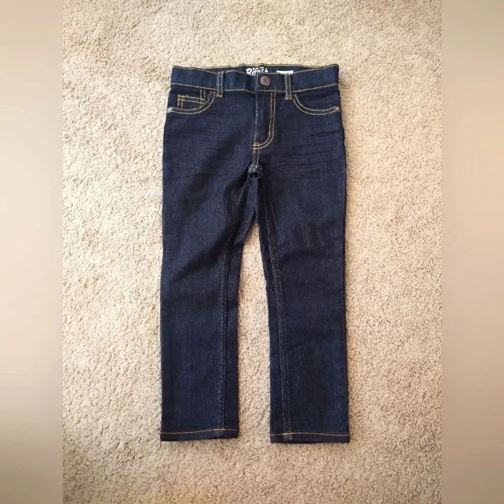 OshKosh B'Gosh Boys Kids Jeans Size 4R Skinny Raw Denim Blue BRAND NEW NO TAGS